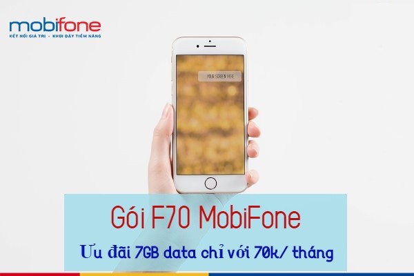 Hướng dẫn đăng ký gói F70 cho thuê bao Fast Connect nhận 7GB data chỉ 70K 1 tháng.
