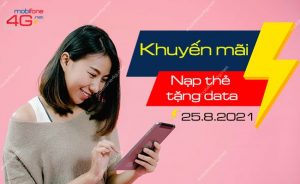 MobiFone khuyến mãi nạp thẻ tặng data ngày 25/8/2021 lên đến 10GB